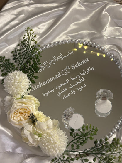 White Floral Ring tray
