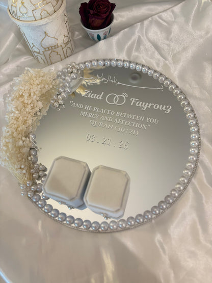 Floral Pearl Baby Breath Tray
