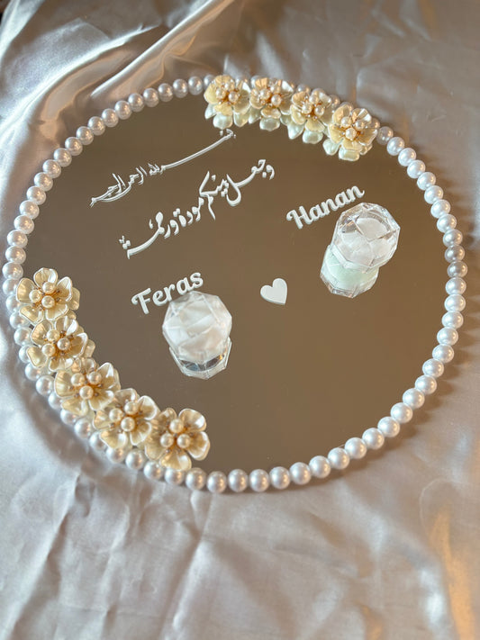 Floral Pearls Engagement Tray