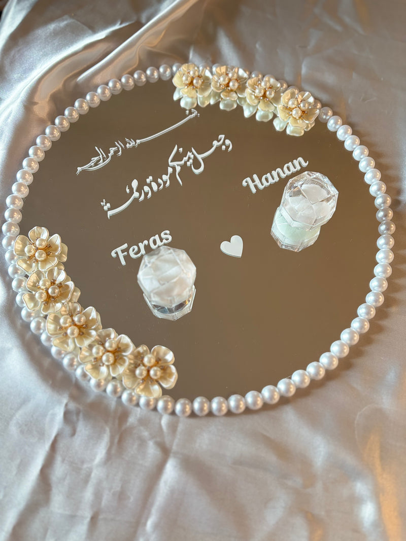 Floral Pearls Engagement Tray