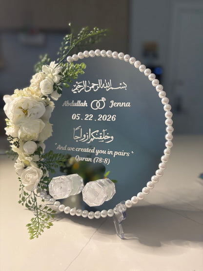 White Floral Ring tray