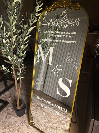 Floor Welcome Sign Mirror