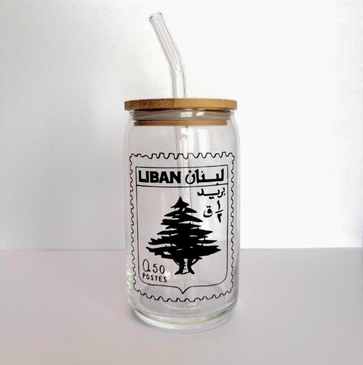 Lebanon Stamp Glass Tumbler