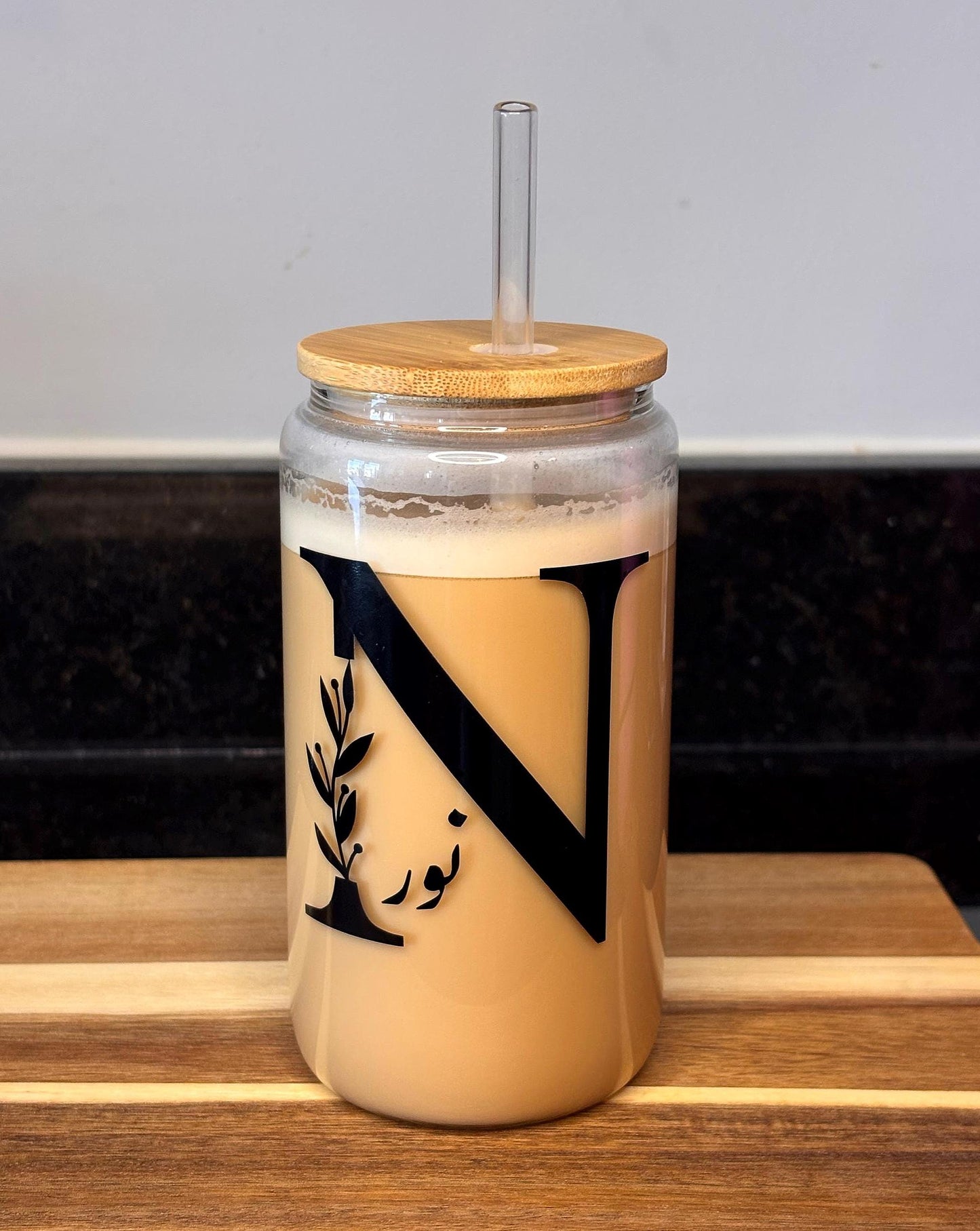 Arabic Name Glass Tumbler