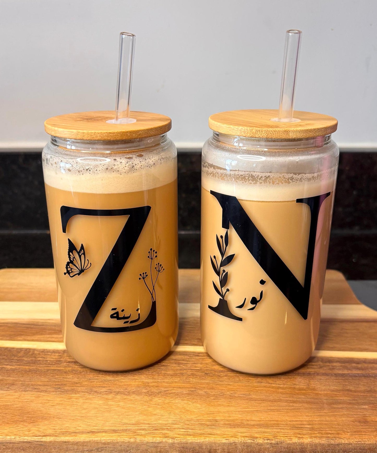 Arabic Name Glass Tumbler