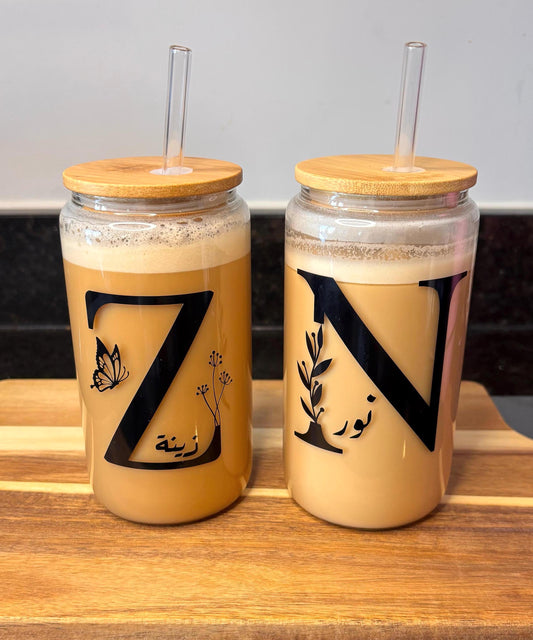 Arabic Name Glass Tumbler