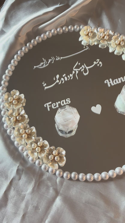 Floral Pearls Engagement Tray