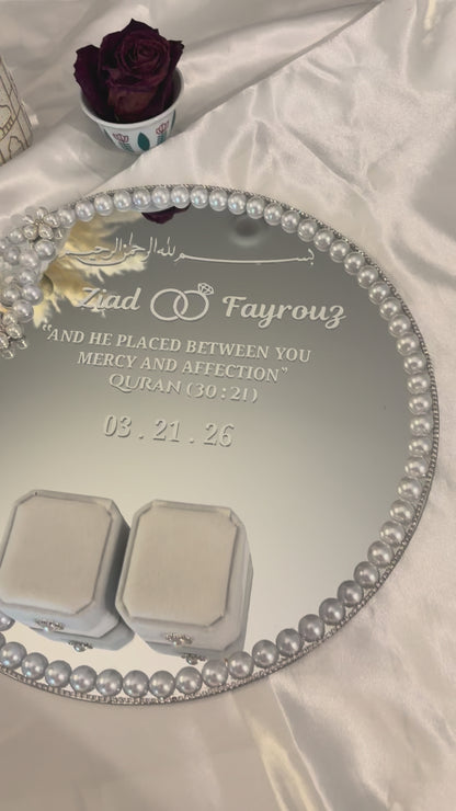 Floral Pearl Baby Breath Tray