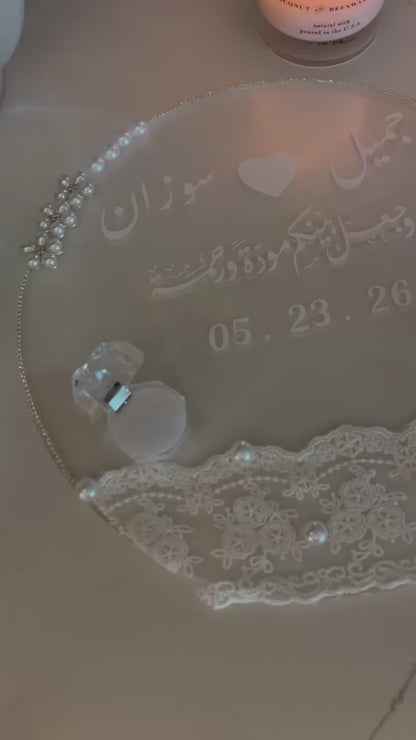 White Lace Ring Tray