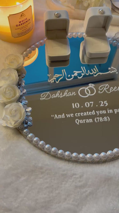 White & Silver Engagement Tray